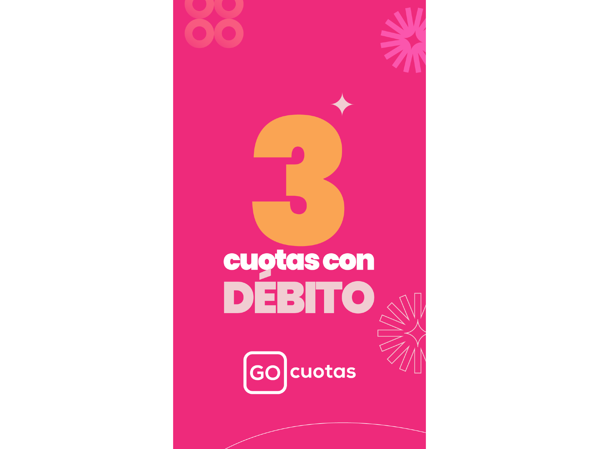 Tu compra en 3 cuotas con DÉBITO!