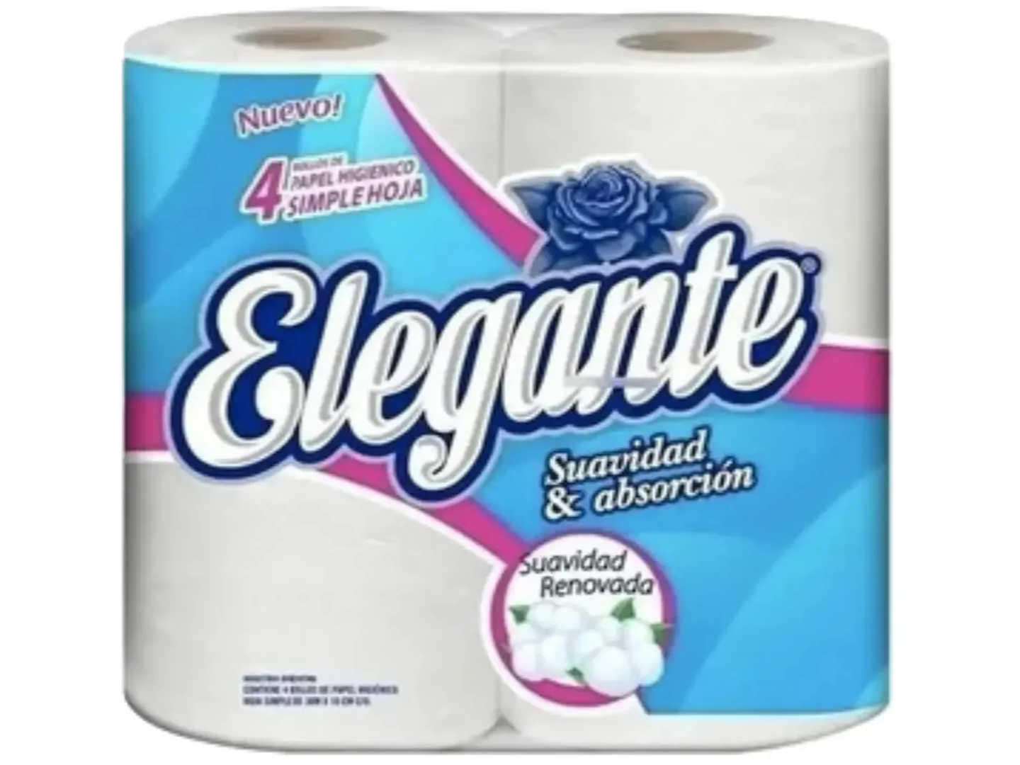 PAPEL HIGIÉNICO 4 UN X 30 MTS HOJA SIMPLE ELEGANTE