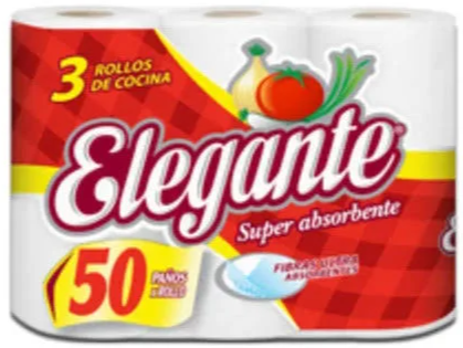 ROLLO DE COCINA 24 UNIDADES X 50 PAÑOS ELEGANTE