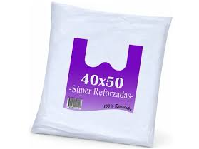 BOLSA CAMISETA 40x50 BLANCA REFORZADA MAMUT