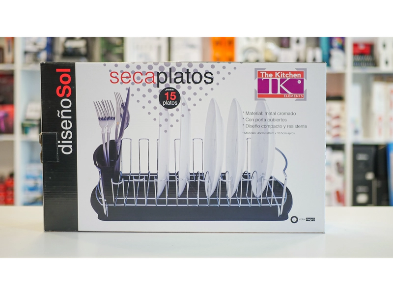 SECAPLATOS CROMADO SOL - P/17 PLATOS