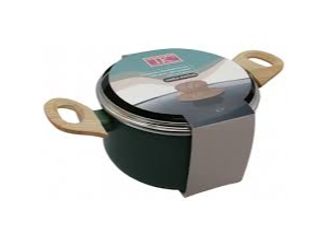 CACEROLA C/TAPA VIDRIO Y ASAS 24x10.5cm aprox