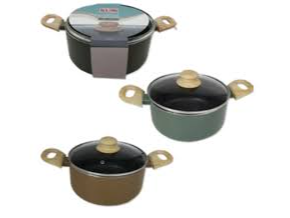 CACEROLA C/TAPA VIDRIO Y ASAS 26x11cm aprox