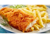 Milanesa de merluza con papas o ensalada