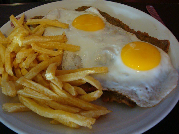 Milanesa a caballo