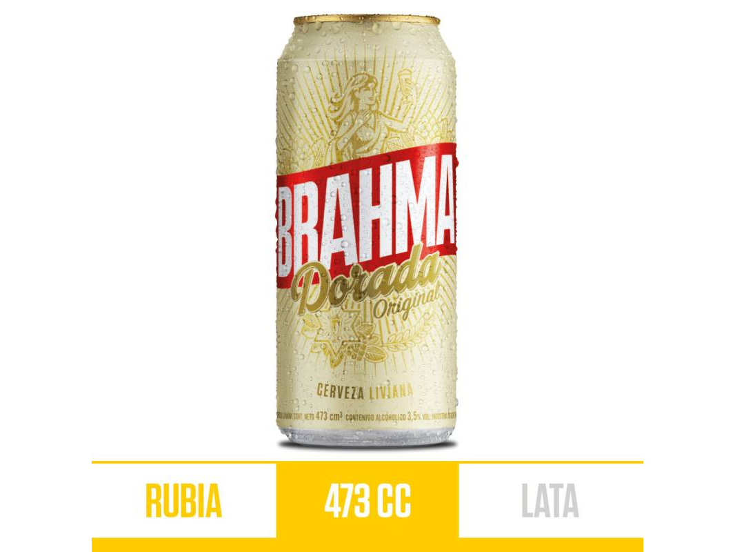 Lata Cerveza Brahma 473cc