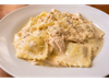 Ravioles con pollo a la crema