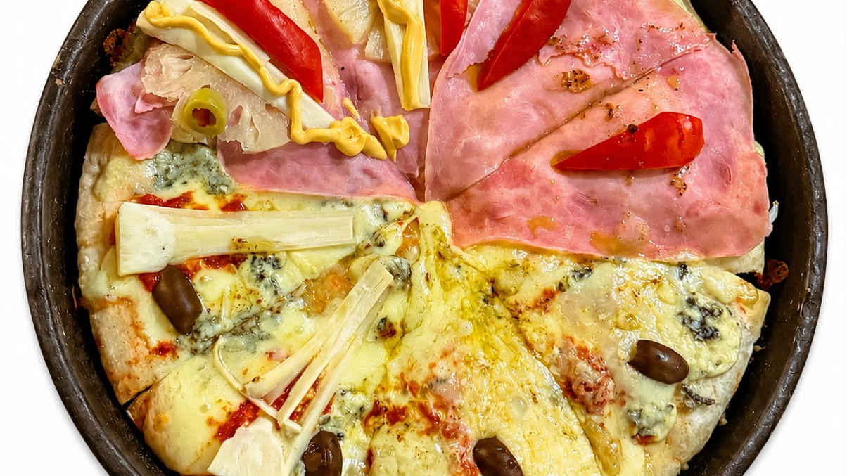 PIZZAS COMBINADAS - 4 SABORES EN UNO