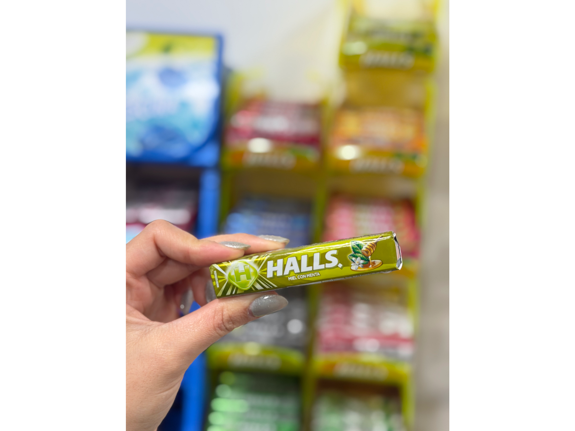 Halls miel con menta