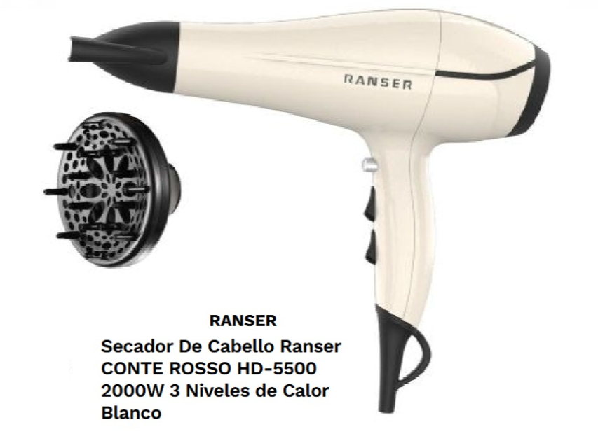 SECADOR DE PELO RANSER CONTE ROSSO