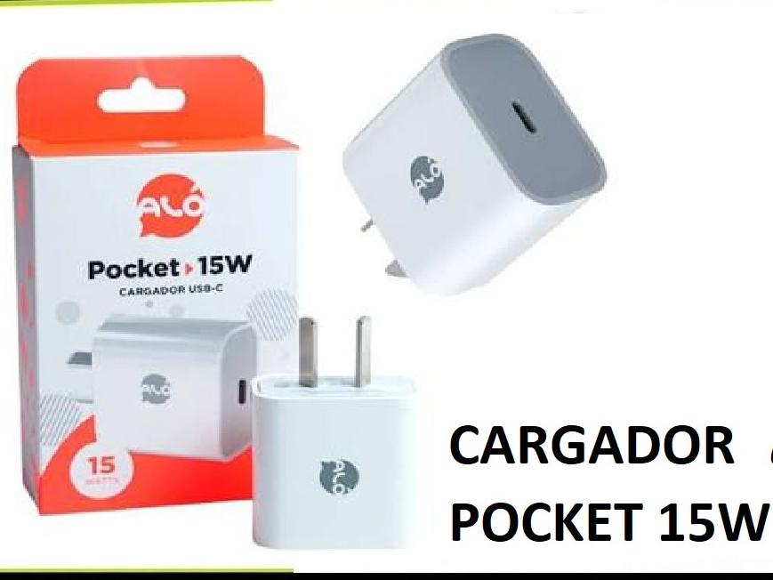 CARGADORES ALO POCKET 15W  TIPO C TRAFO