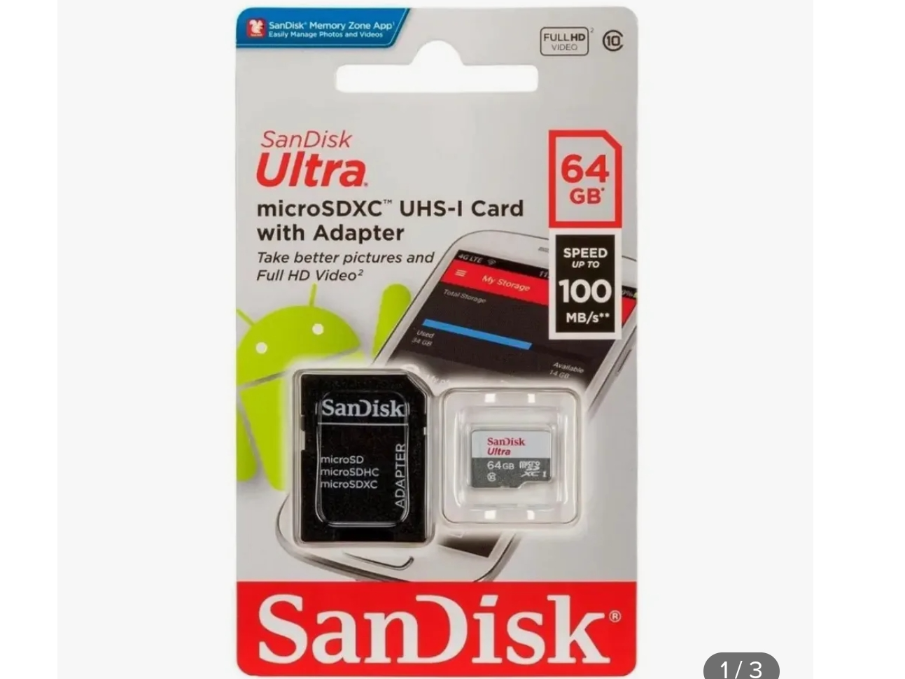 MEMORIA 64GB MICROSD SANDISK