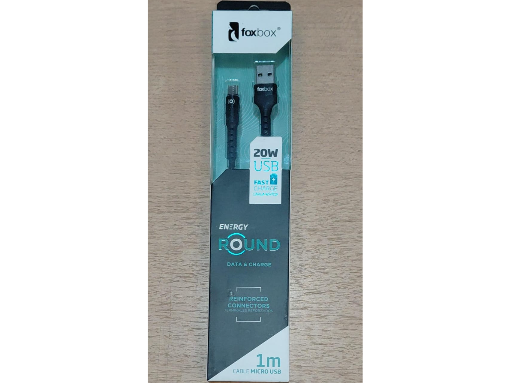 CABLE USB MICRO FOX BOX ROUND 20W RAPIDO