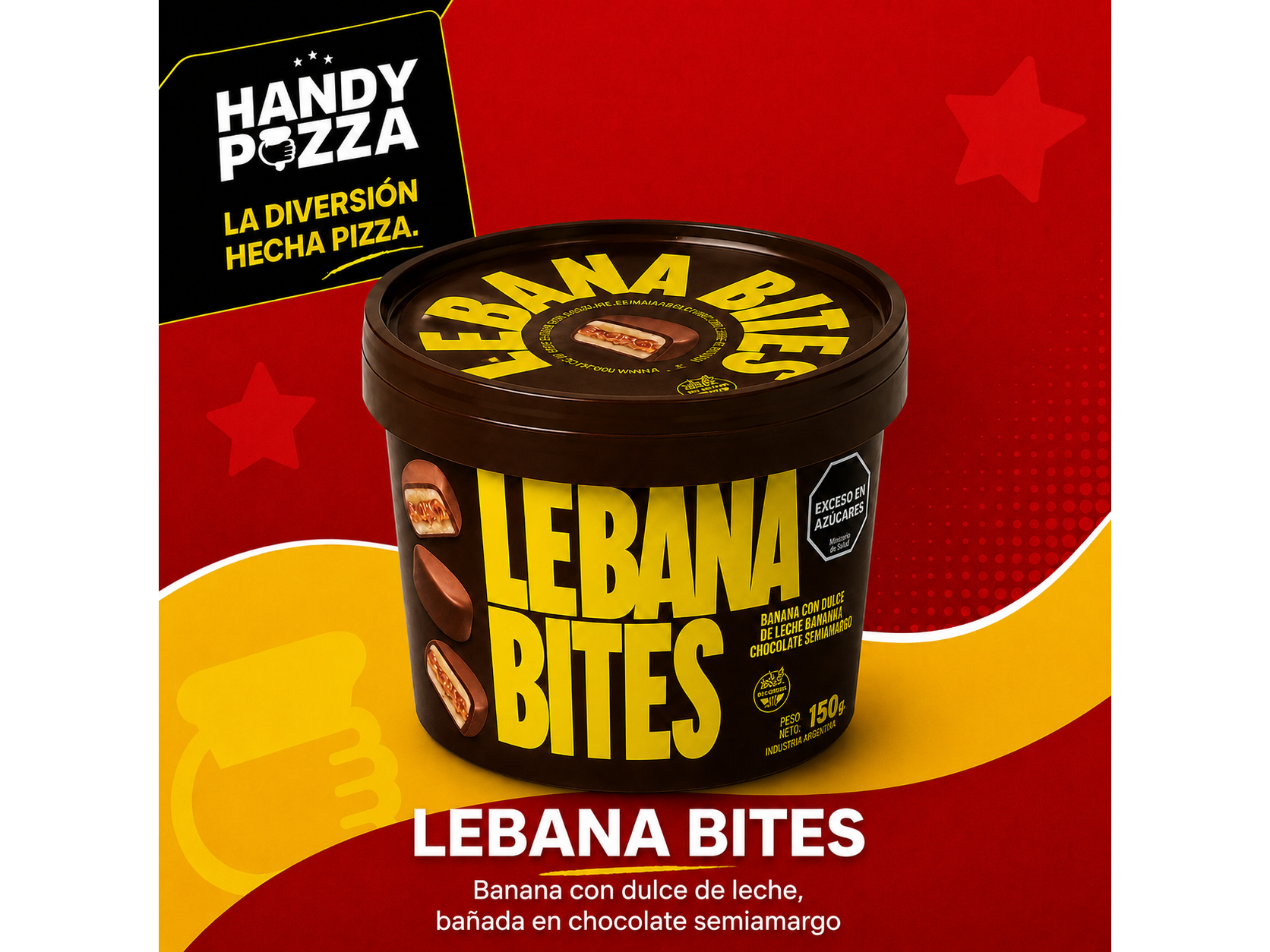 Banana con dulce de leche, bañadas en chocolate 150g