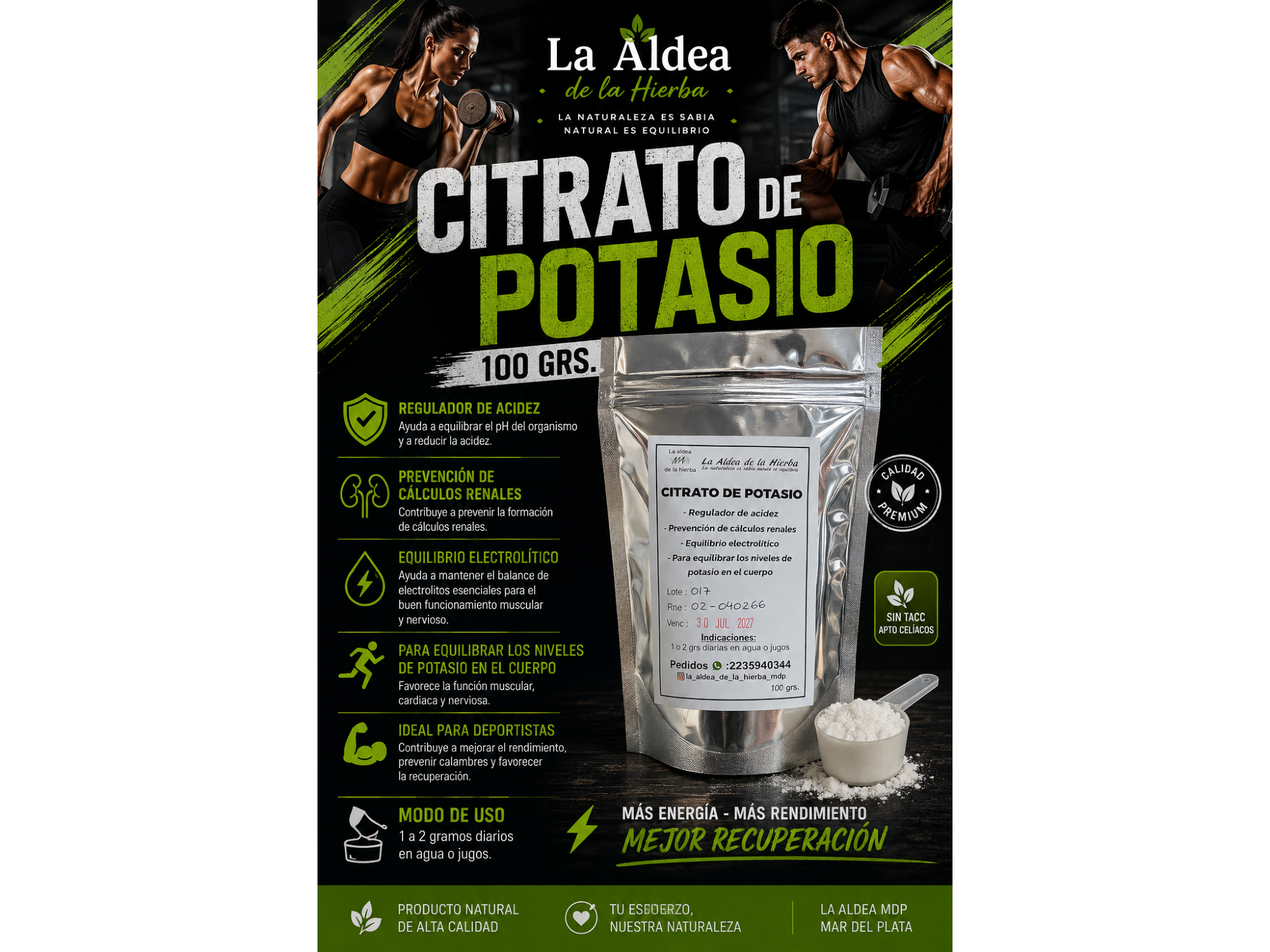 CITRATO DE POTASIO – 100 GRS