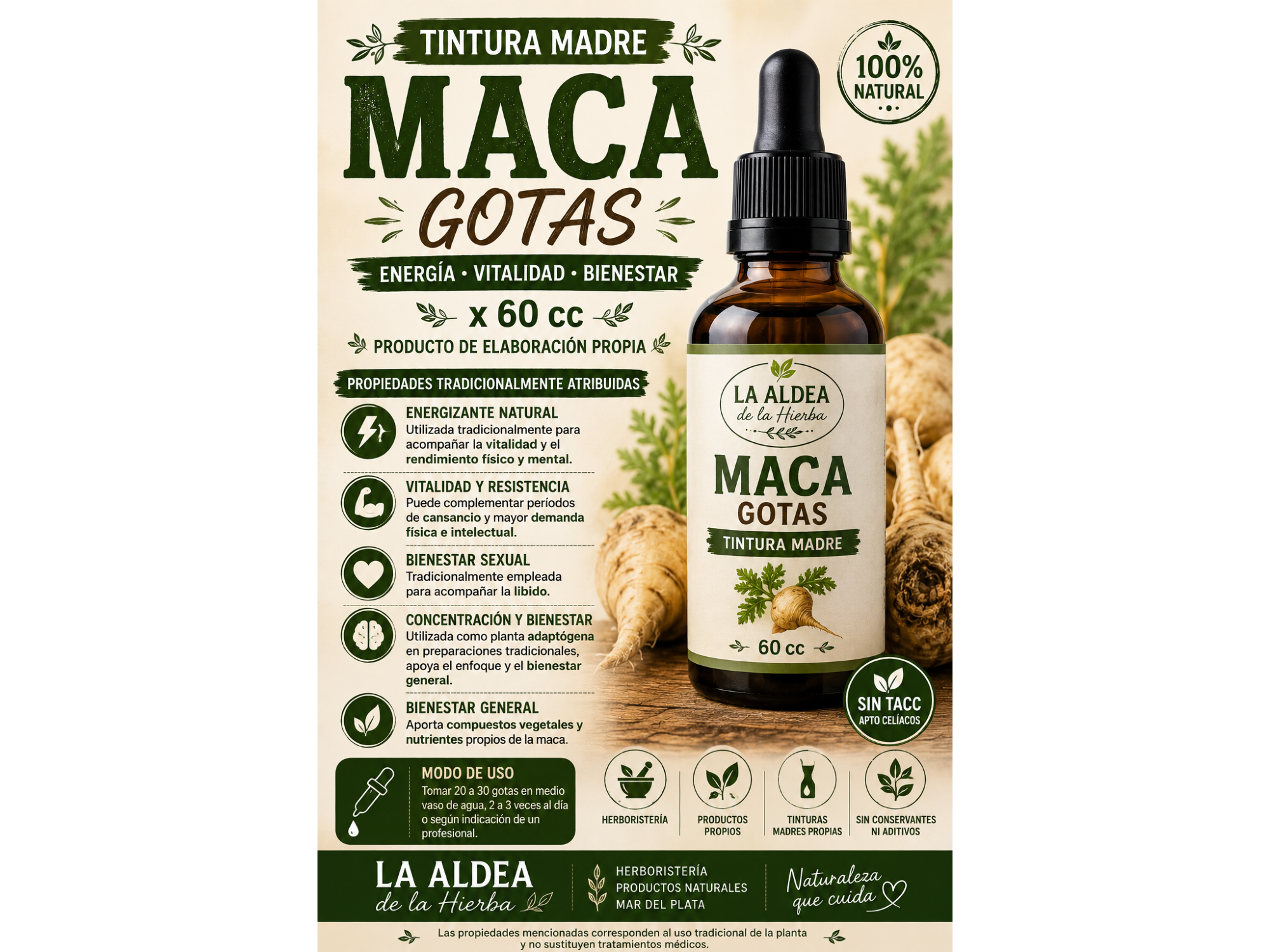 MACA — GOTAS TINTURA MADRE x 60 cc
