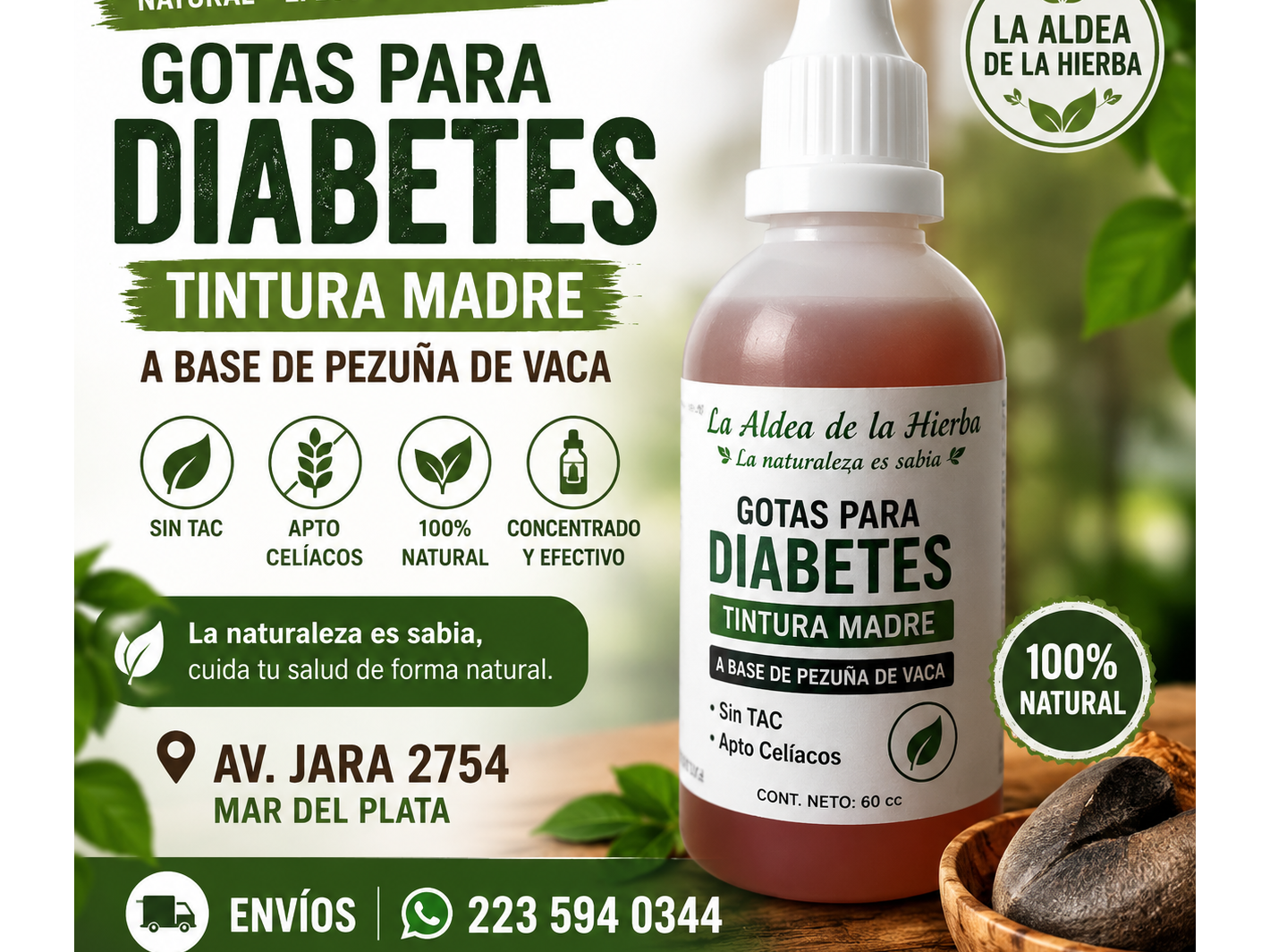 P/Diabetes tintura madre de Dietetica La aldea -jara