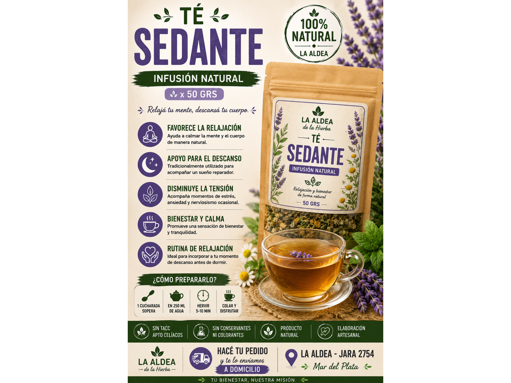 Té Sedante — Infusión x 50 g