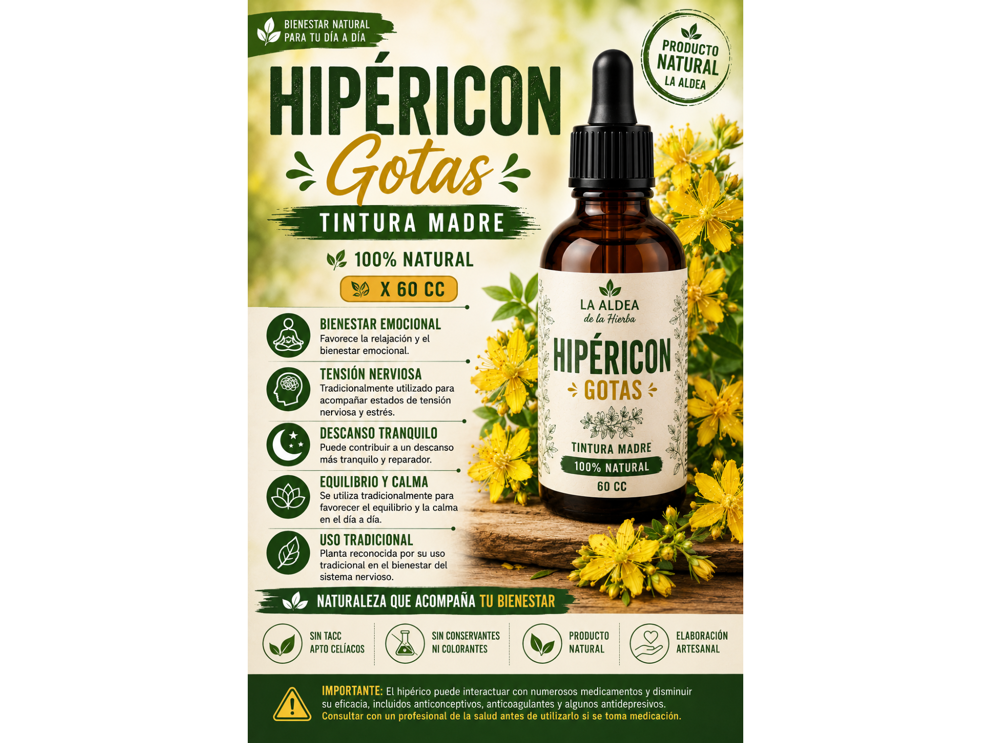 Hipérico — Tintura Madre x 60 cc
