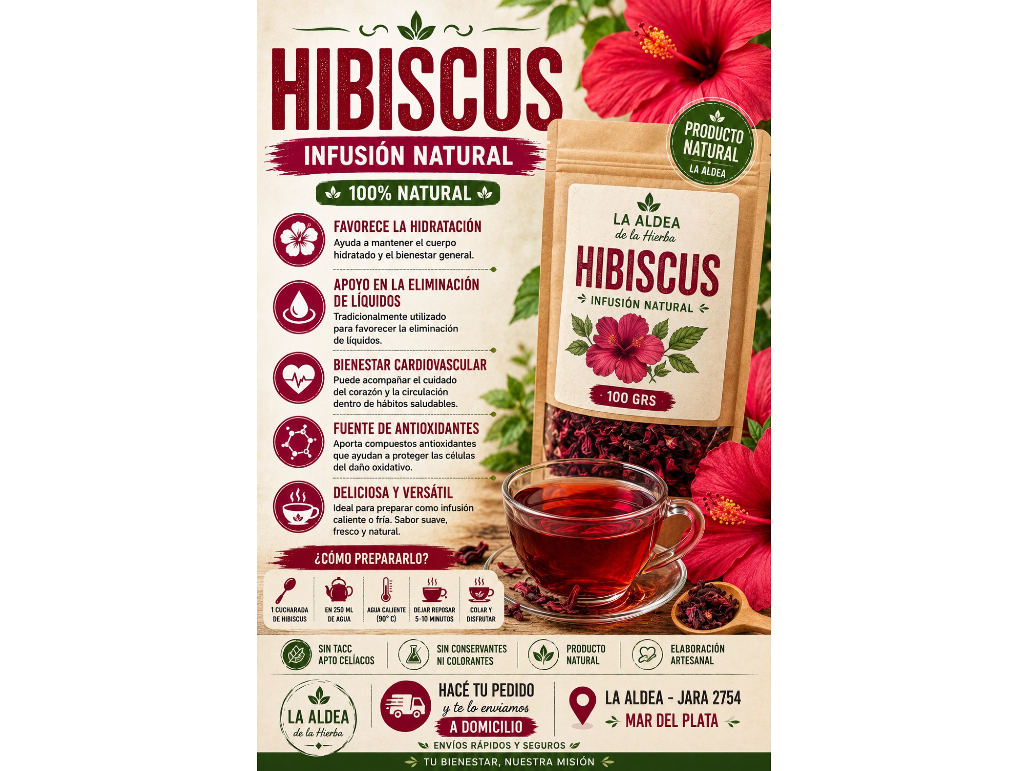 Hibiscus — Infusión x 100 g