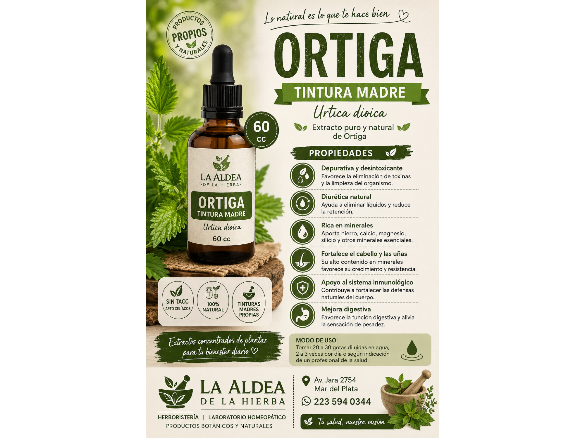 Ortiga tintura madre