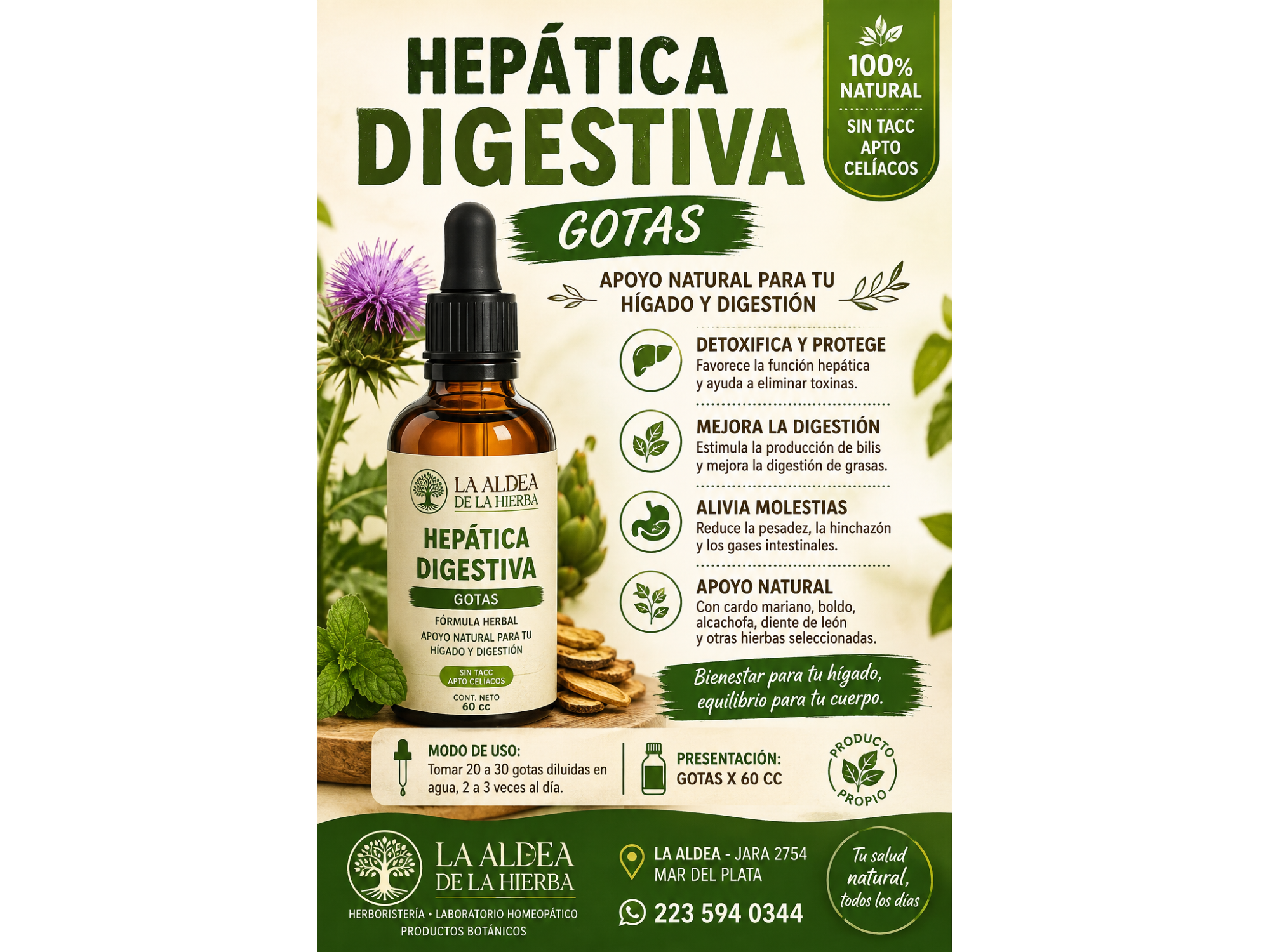 Hepatica digestiva tintura madre