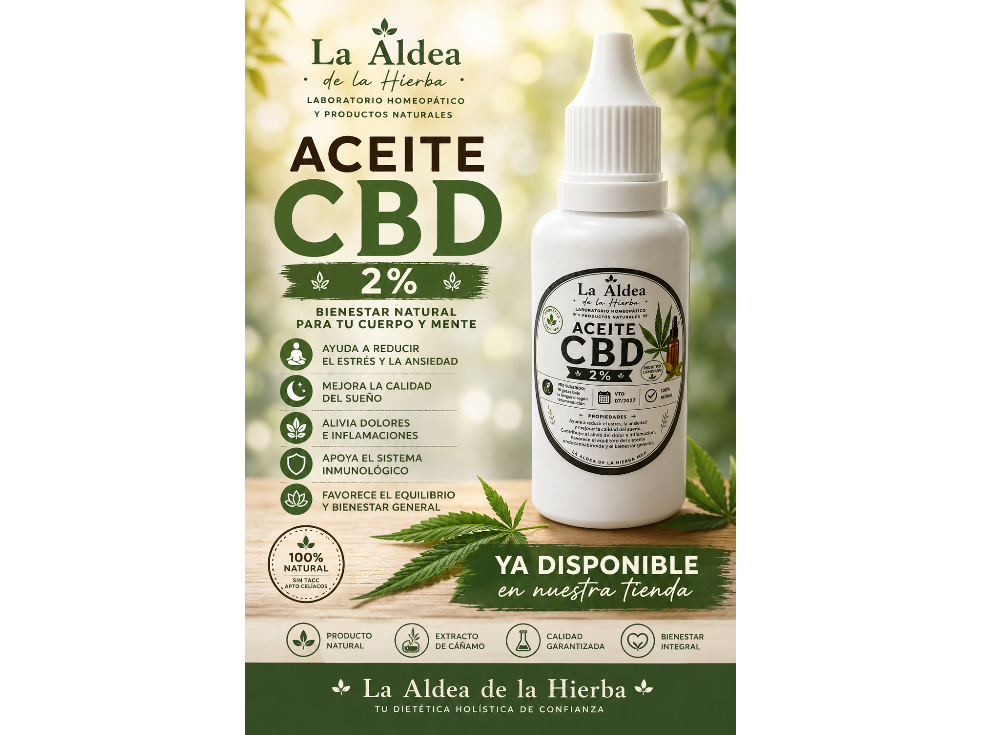 Gotas de CBD – 30 cc 2 %