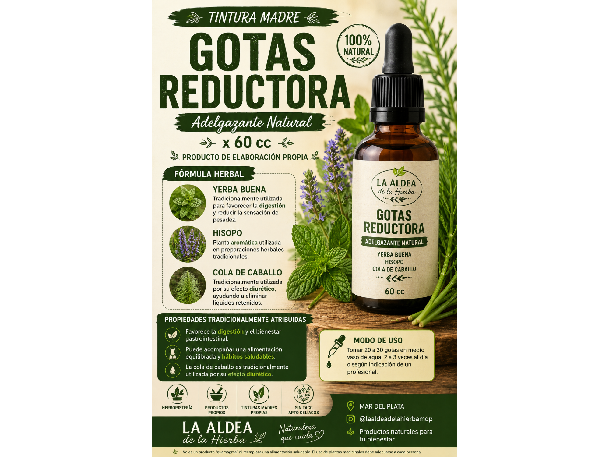 GOTAS REDUCTORA — TINTURA MADRE x 60 cc