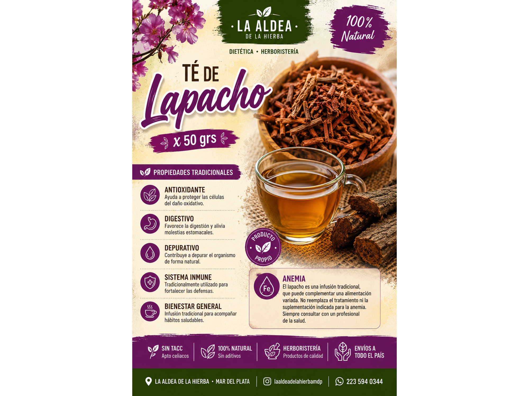 Té de Lapacho x 50 g