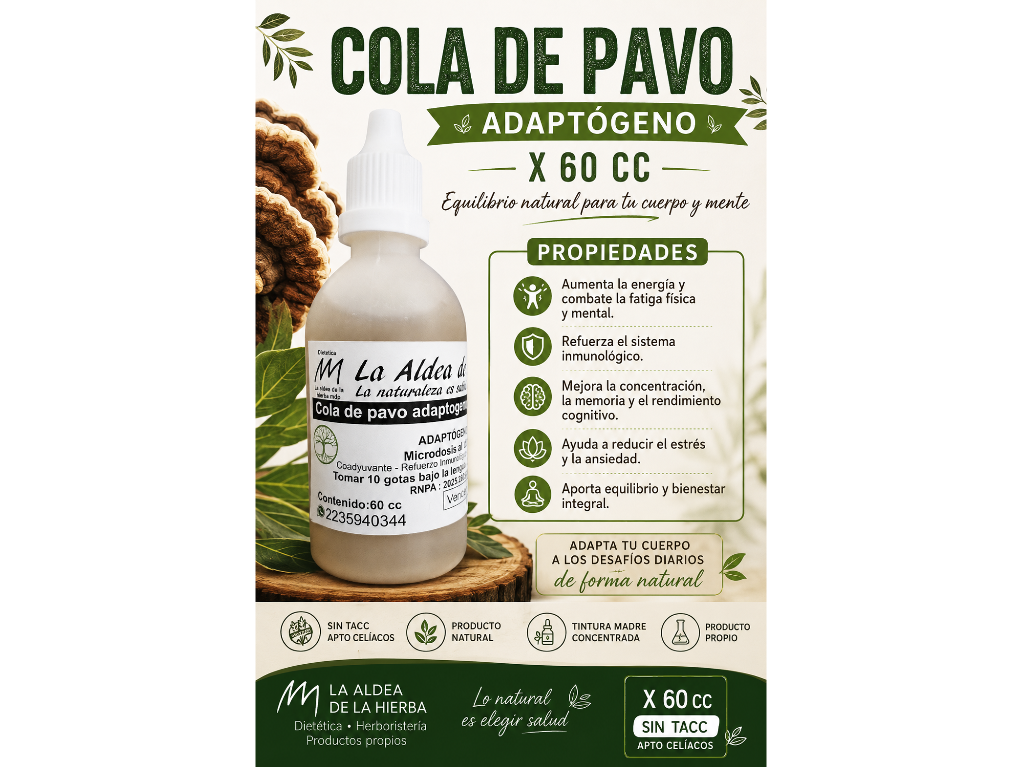 Cola de Pavo — Adaptógeno x 60 cc