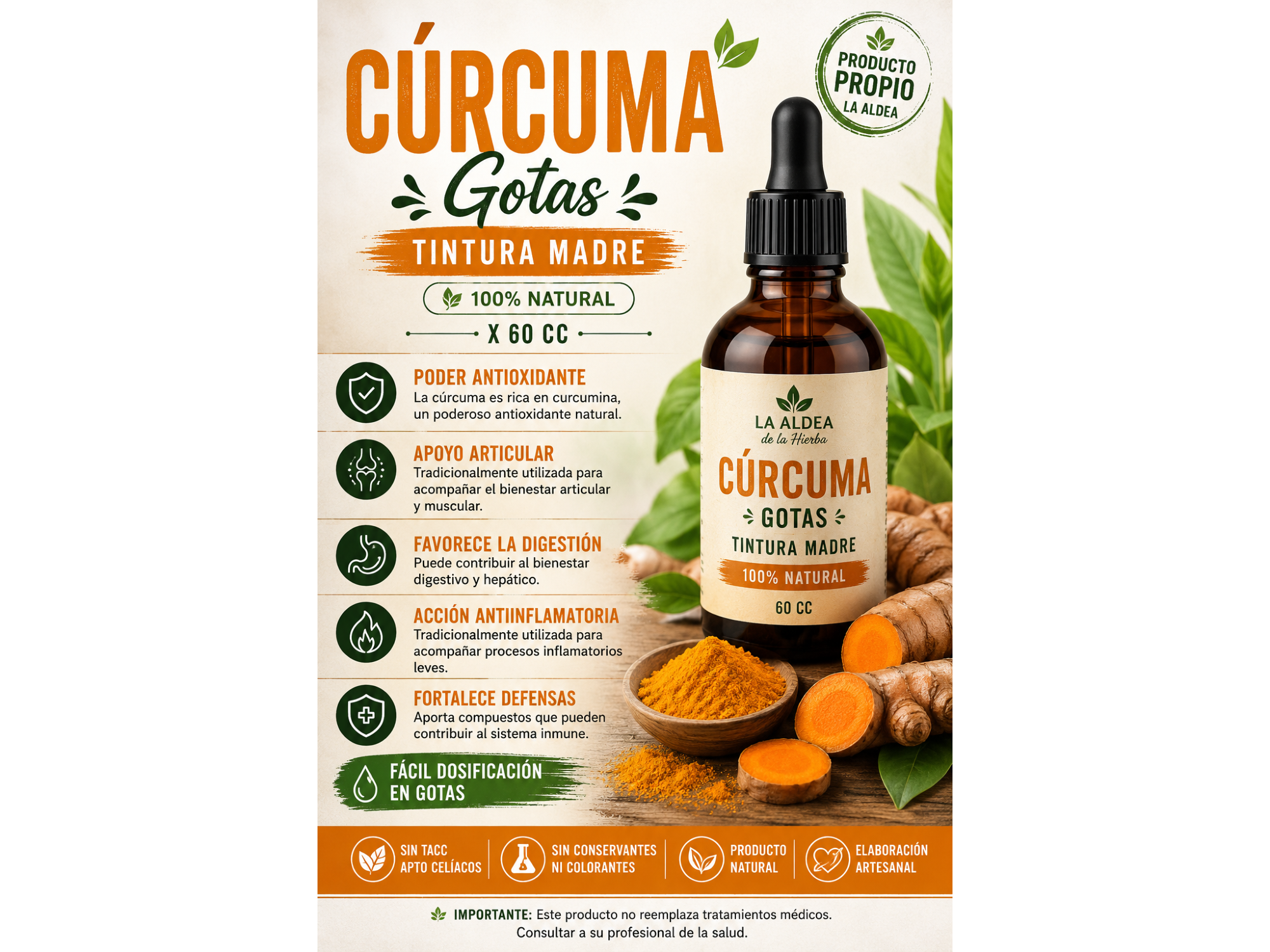 Cúrcuma — Tintura Madre x 60 cc