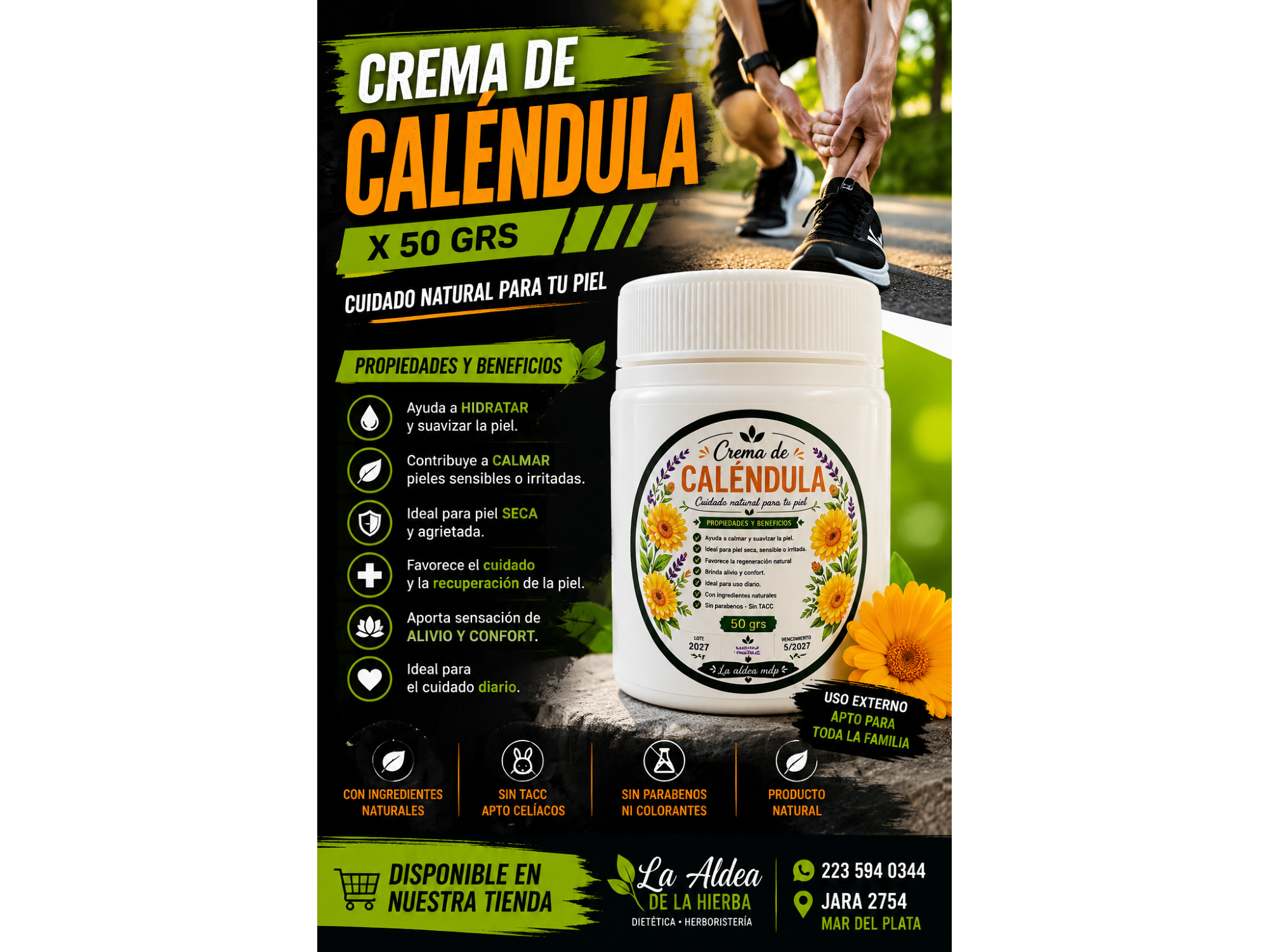 CREMA DE CALÉNDULA x 50 g