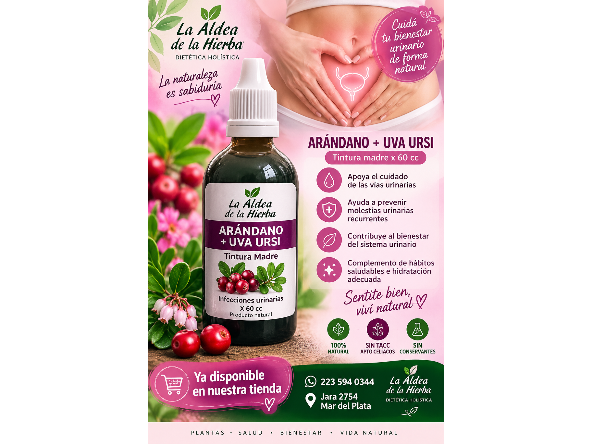 ARÁNDANO + UVA URSI | TINTURA MADRE x 60 cc