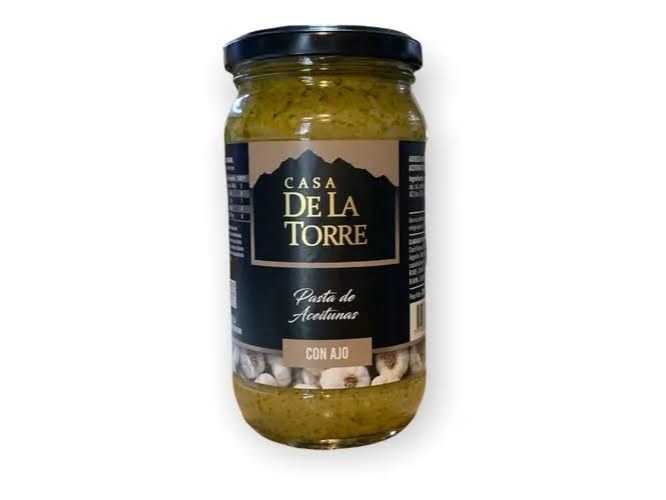 PASTA DE ACEITUNAS VERDES/C AJO 400GR.