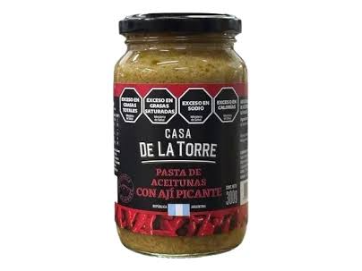 PASTA DE ACEITUNAS VERDES CON PIMIENTO MORRON X 300g