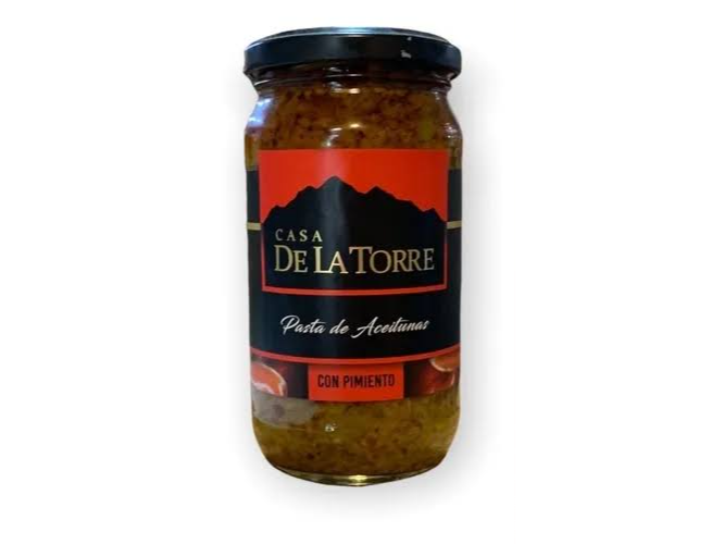 PASTA DE ACEITUNAS VERDES/C MORRON 400 GR