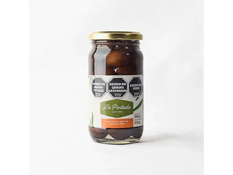 LA PORTADA FRASCO DE ACEITUNAS NEGRAS NATURALES 210gr