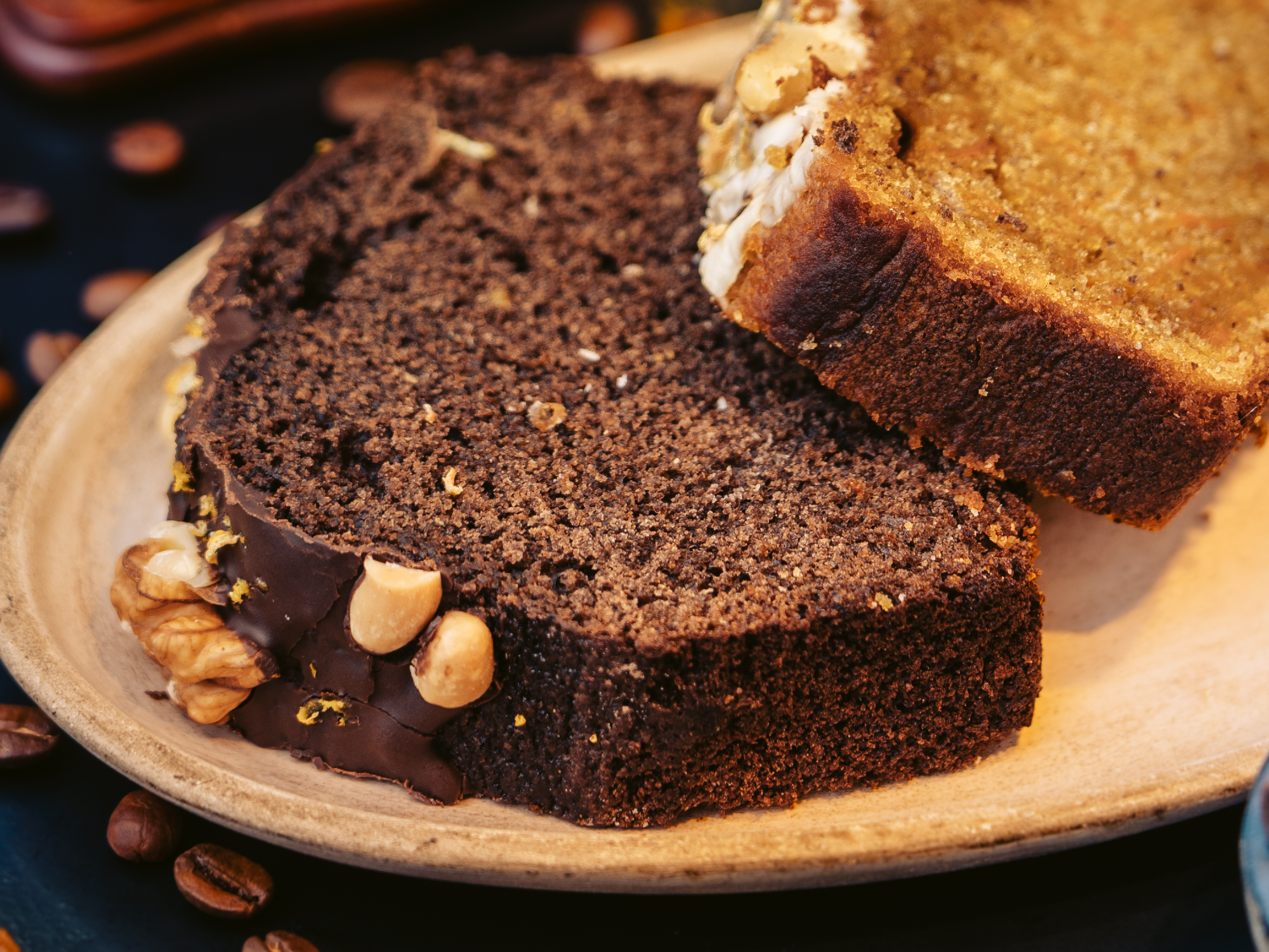 Porción de budín de Chocolate y Queso