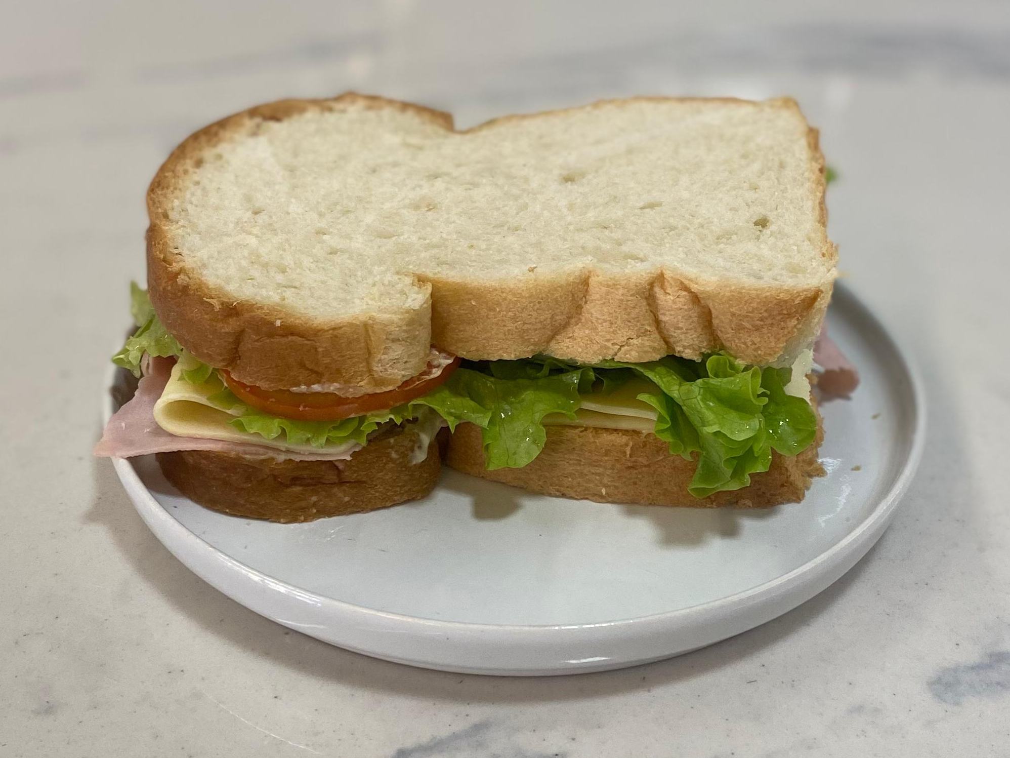 Sándwich de Jamón y Queso c/Verdura