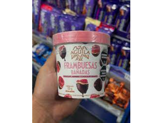 frambuesa bañadas en chocolate