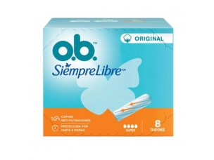 TAMPON SIEMPRE LIBRE OB X 8 UNID