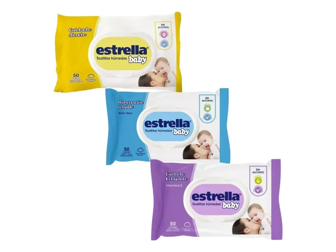 TOALLA HUMEDA ESTRELLA X 50 UNID