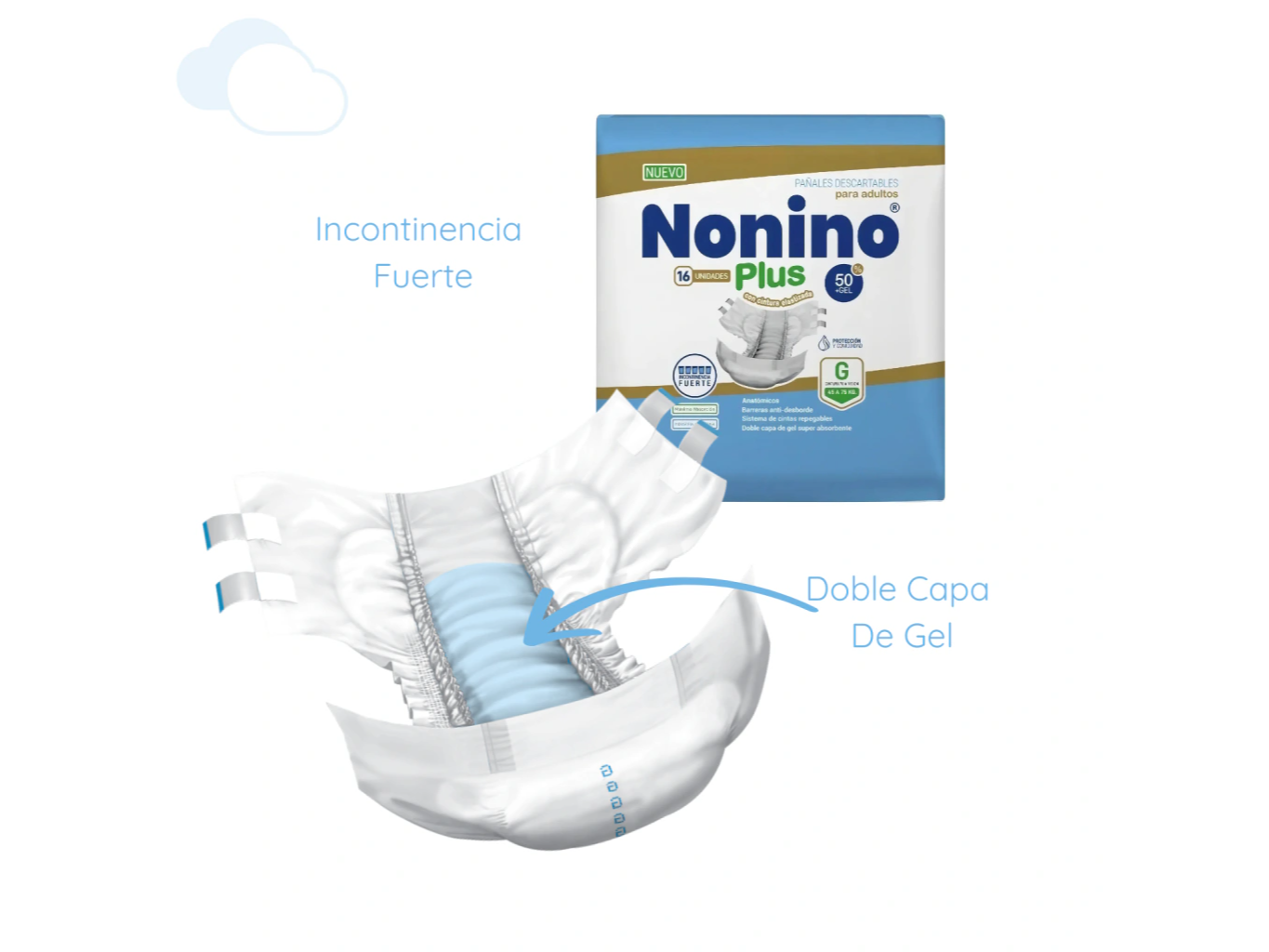 PAÑAL ELASTIZADO NONINO PLUS