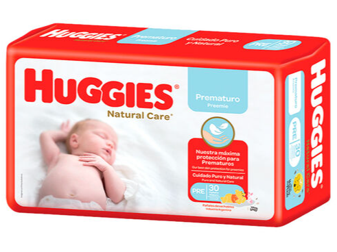 HUGGIES PREMATURO NATURAL CARE ( HASTA 2.2 KG) X 30 PAÑALES