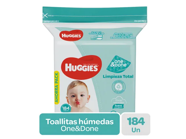 TOALLA HUMEDA HUGGIES CUIDADO 4 EN 1 de PAÑALERA MONADAS