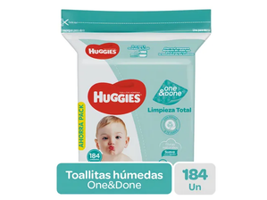 TOALLA HUMEDA HUGGIES CUIDADO 4 EN 1 de PAÑALERA MONADAS