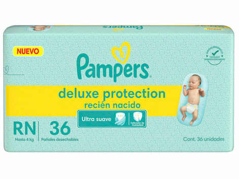 PAMPERS RECIEN NACIDO DE LUXE X 36 PAÑALES