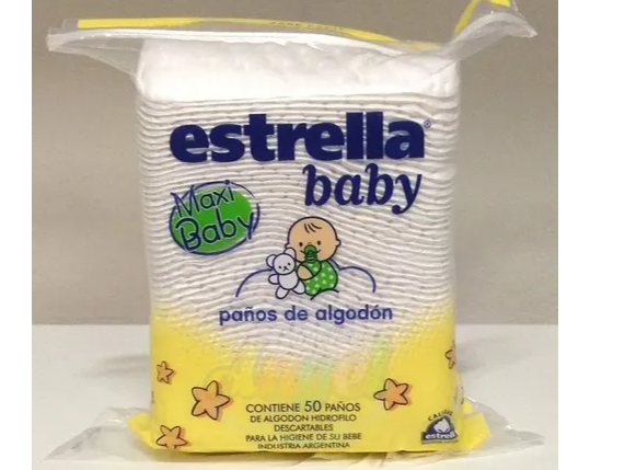 PAÑO ALGODON ESTRELLA MAXI X 50