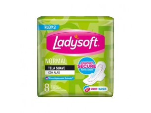 LADYSOFT  C/ALAS C.NORMAL VERDE 8 UNID