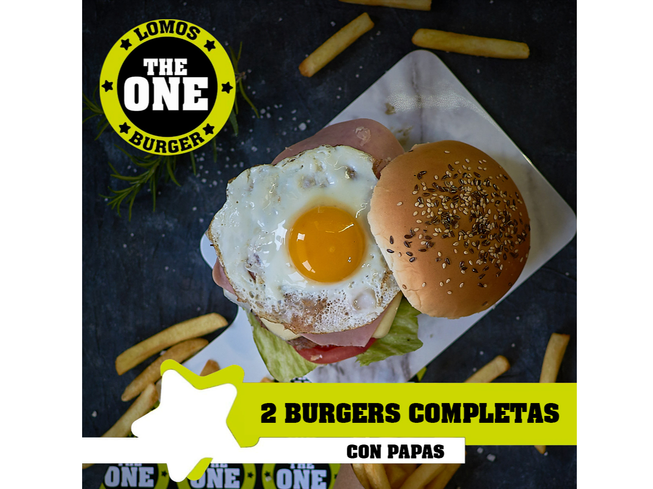 2 HAMBURGUESAS COMPLETAS